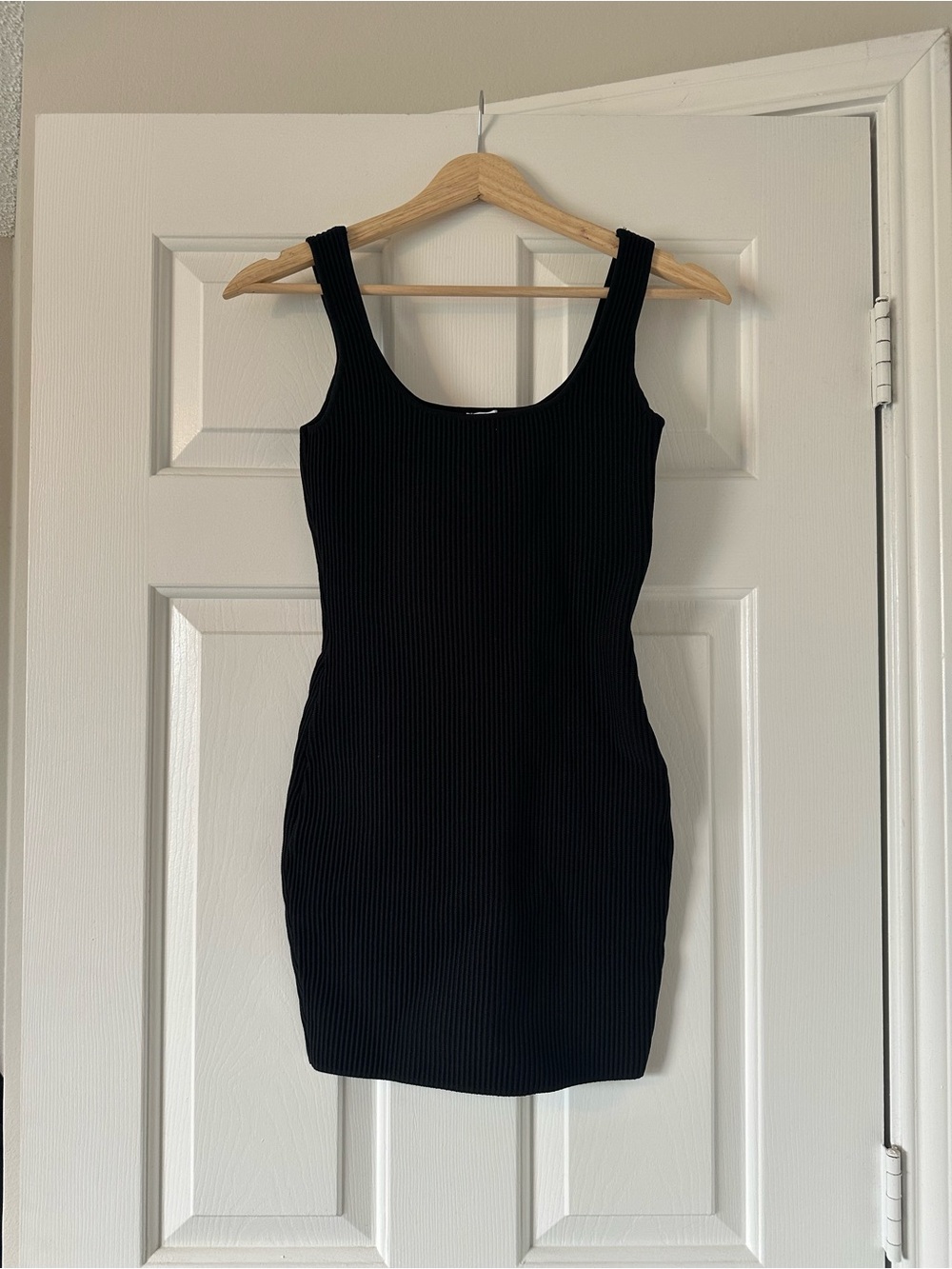 Princess Polly Black Ribbed bodycon dress